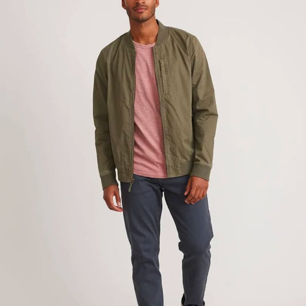 Marine Layer Rossland Waxed Bomber Jacket